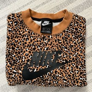 Nike Leopard Print Crewneck Sweatshirt